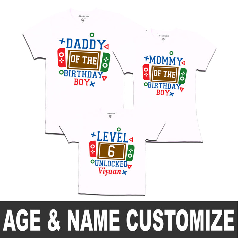 Level unlocked Birthday Boy T-shirts for family