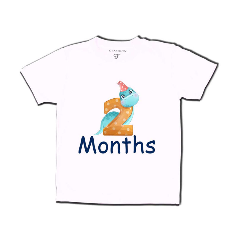 Two Month Baby T-shirt in White Color avilable @ gfashion.jpg