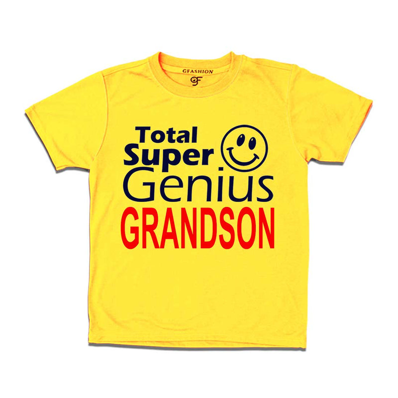 Super genius grandson T-shirts-yellow-gfashion