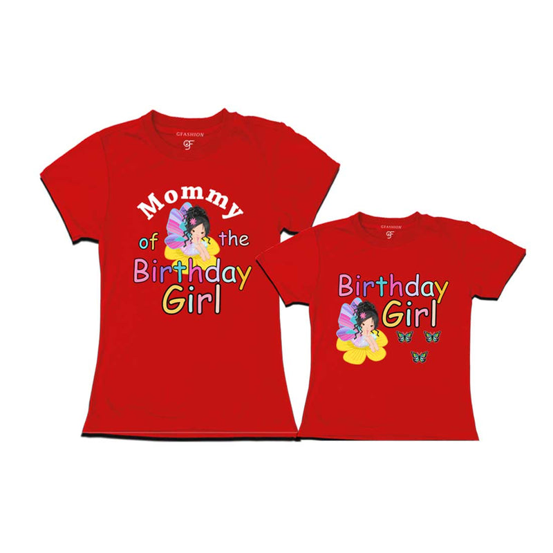 Butterfly theme birthday girl t shirts with mom