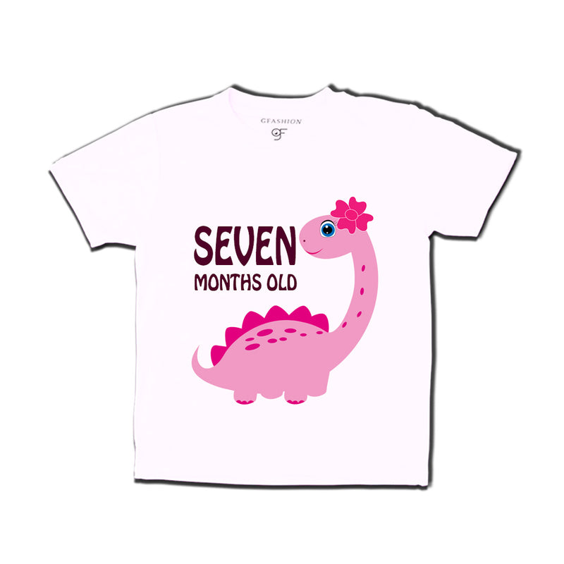 Seven Month Old Baby T-shirt in White Color avilable @ gfashion.jpg