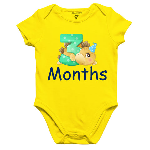 Three Month Baby BodySuit in Yellow Color avilable @ gfashion.jpg