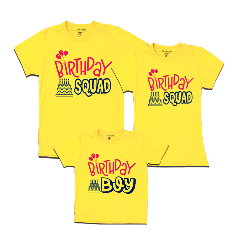 Birthday Squad Dad ,Mom & Birthday Boy T-shirts