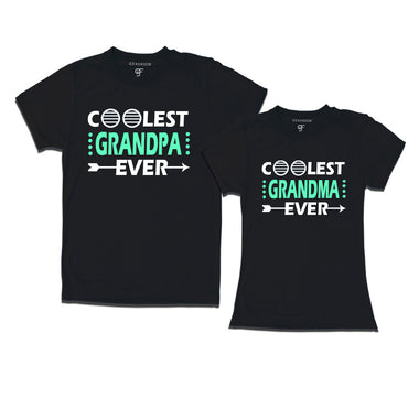 coolest grandpa grandma ever t shirts-black-gfashion