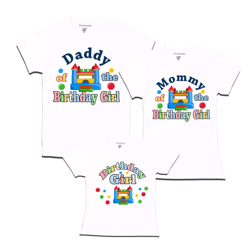 Bounce House Theme Birthday Girl T-shirts For Family