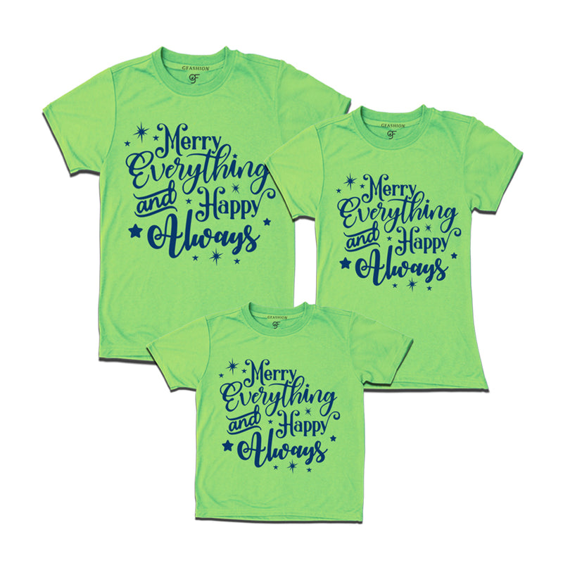 Celebrate this Christmas with matching family t-shirt for merry everything and happy always