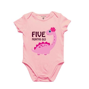 Five Month Baby Bodysuit-Rompers in Pink Color avilable @ gfashion.jpg