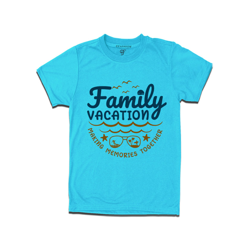 Family Vacation Makes Memories Together T-shirts in Sky Blue Color available @ gfashion.jpg