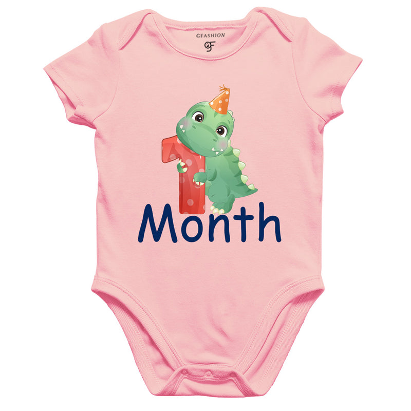 One Month Baby BodySuit in Pink Color avilable @ gfashion.jpg