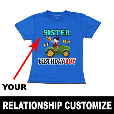Farmer Theme Birthday Boy's Relation Customize T shirt