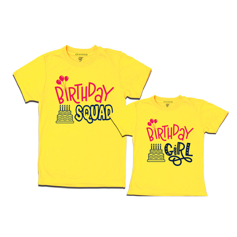 Birthday Squad Dad & Birthday Girl T-shirts