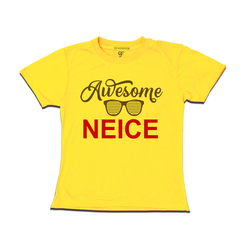 Awesome Neice T-shirts-yellow-gfashion