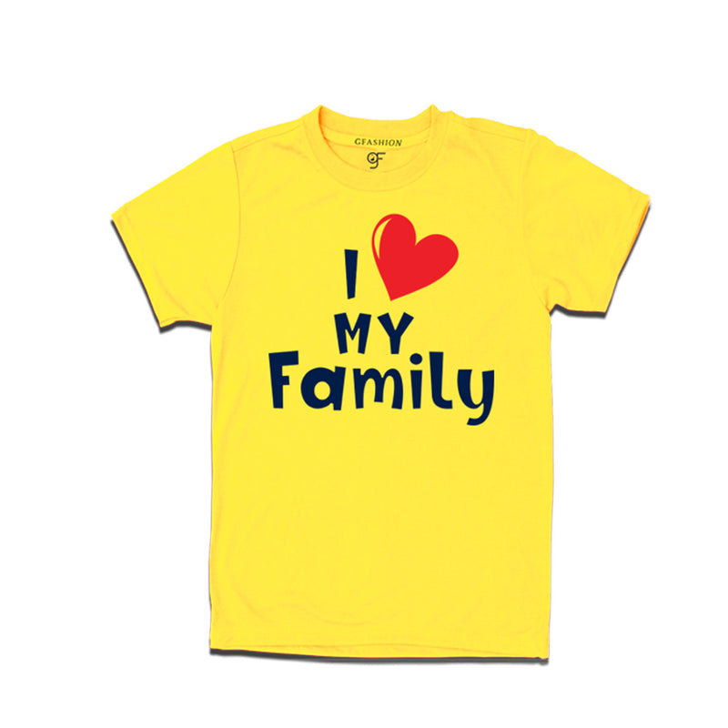 i love family t shirt for men