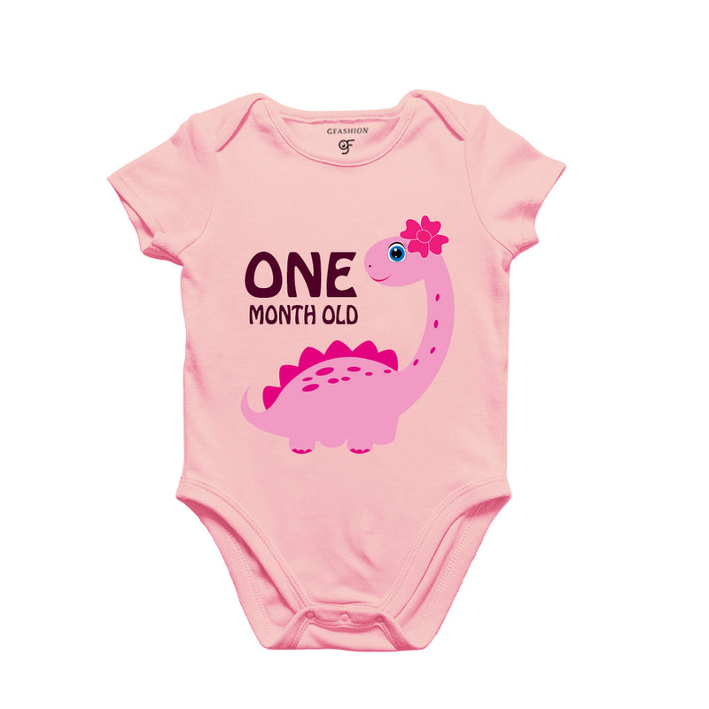 One Month Old Baby Bodysuit-Rompers in Pink Color avilable @ gfashion.jpg