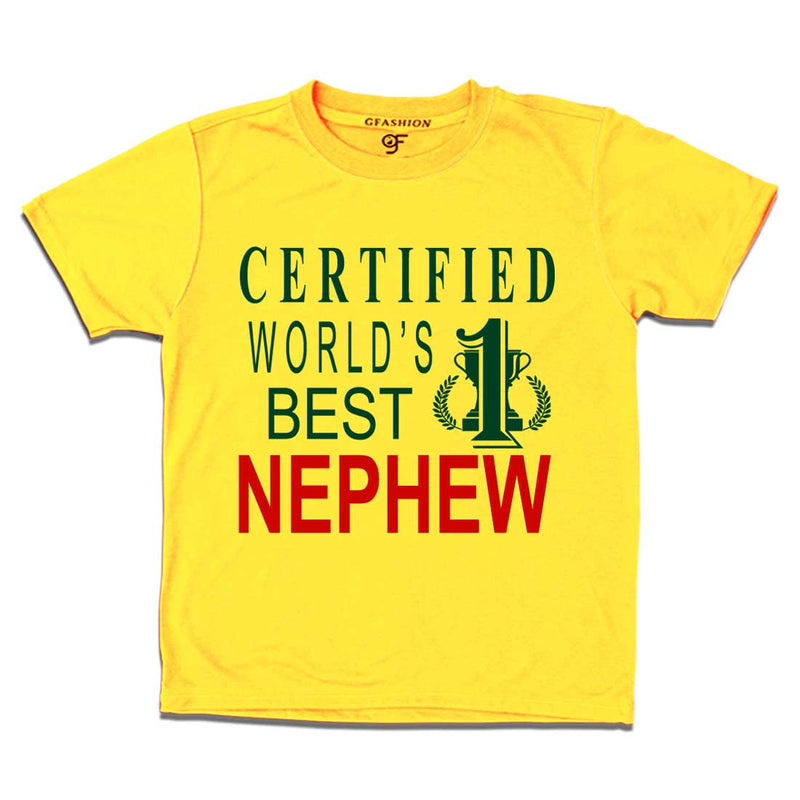 Certified World's Best  Nephew t-shirts-yellow-gfashion