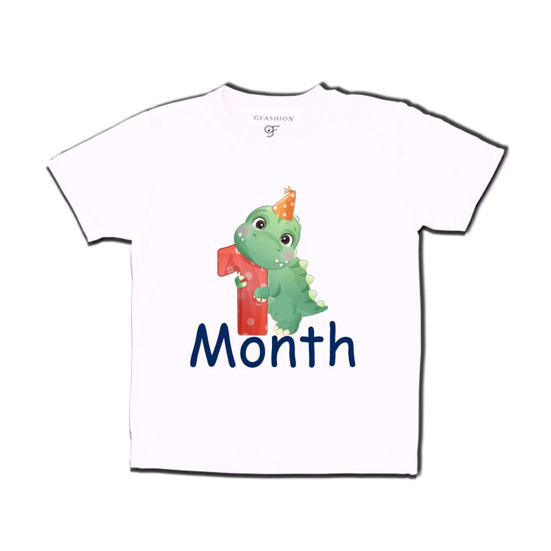 One Month Baby T-shirt in White Color avilable @ gfashion.jpg