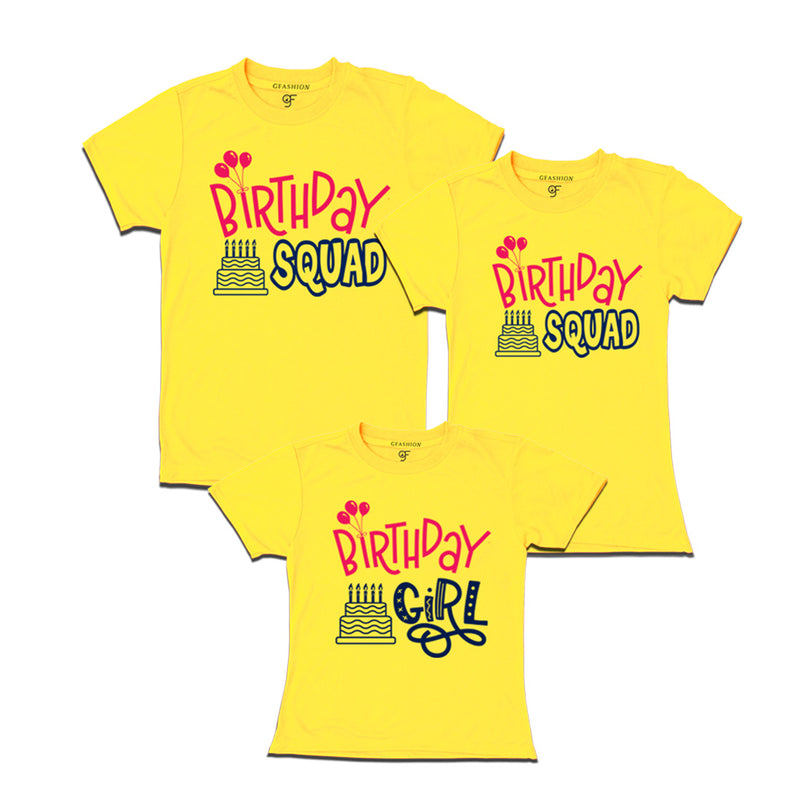 Birthday Squad Dad ,Mom & Birthday Girl T-shirts