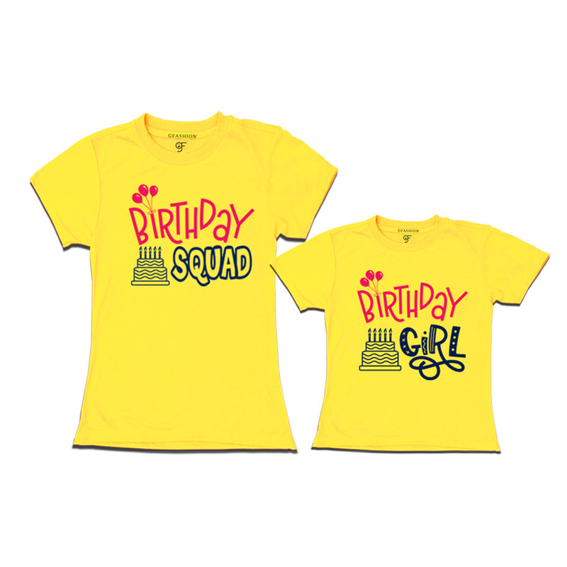 Birthday Squad Mom & Birthday Girl T-shirts