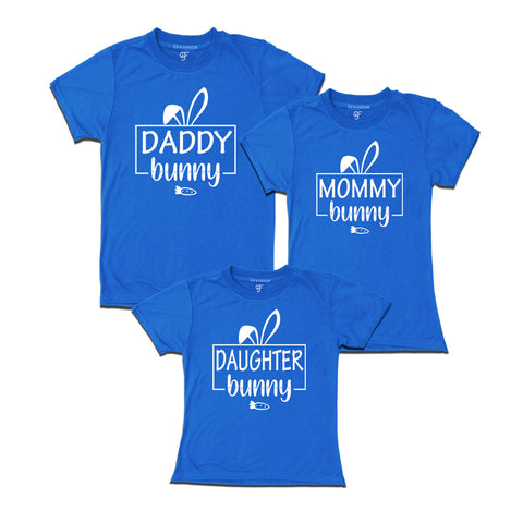 Daddy bunny -Mommy bunny -Daughter bunny matching family easter T-shirt