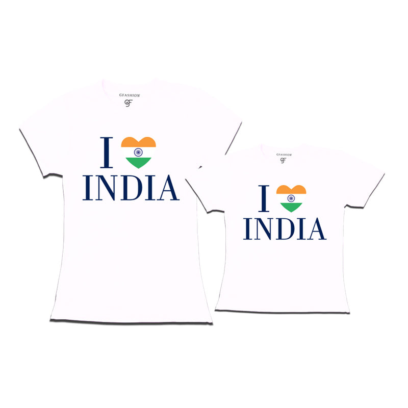 I love India Mom and Daughter T-shirts in White Color available @ gfashion.jpg