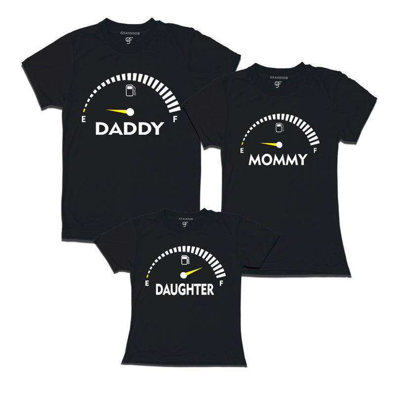 SpeedoMeter Matching T-shirts for Dad Mom and Daughter in Black Color available @ gfashion.jpg