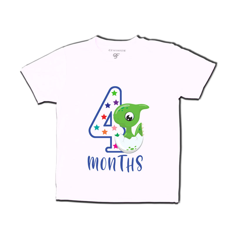 Four Month Baby T-shirt in White Color avilable @ gfashion.jpg