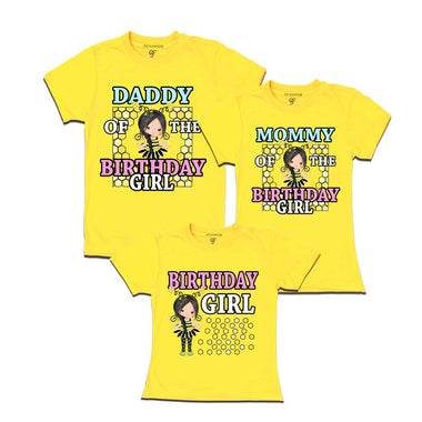 Bee Day Theme T-shirts for Girl with Family