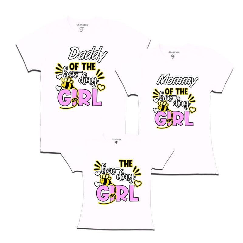 Bee theme Birthday Girl T-shrits for family