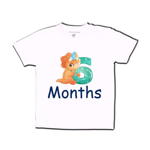 Six Month Baby T-shirt in White Color avilable @ gfashion.jpg