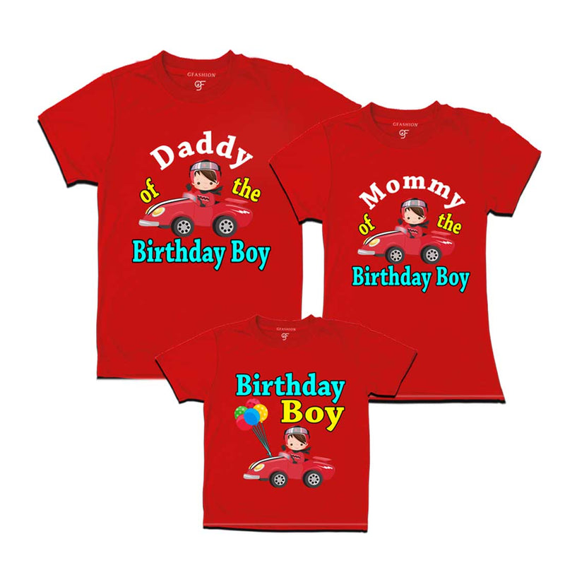 Car Racer Birthday Boy T-shirts with family