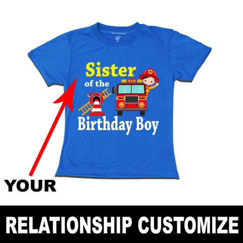 Firefighter theme Birthday Boy's Relation Customize T-shirt