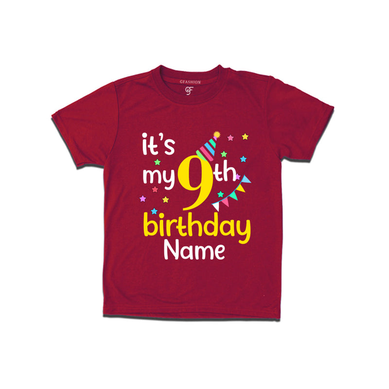 It's my 9th birthday t shirts for boys-girls