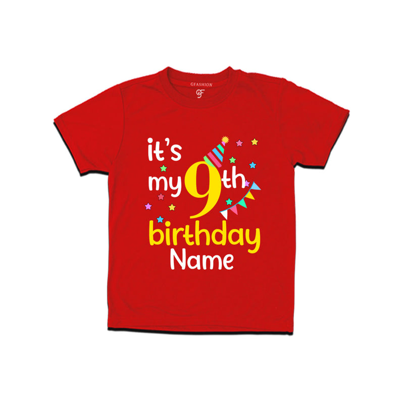 It's my 9th birthday t shirts for boys-girls