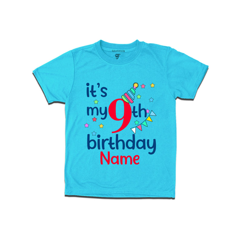 It's my 9th birthday t shirts for boys-girls