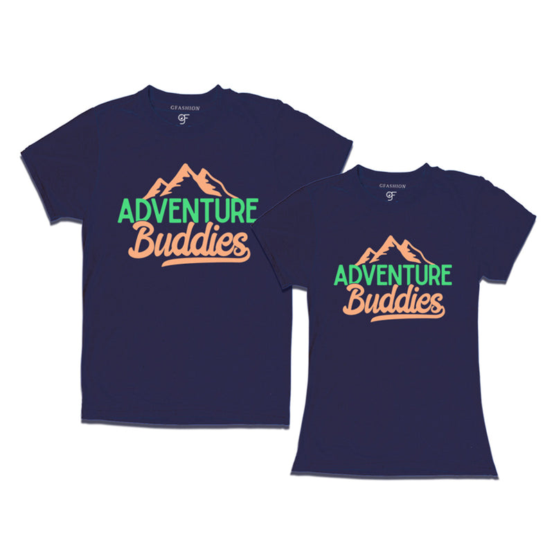 Adventure Buddies T-shirts in Navy Color available @ gfashion.jpg