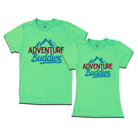 Adventure Buddies T-shirts in Pista Green Color available @ gfashion.jpg