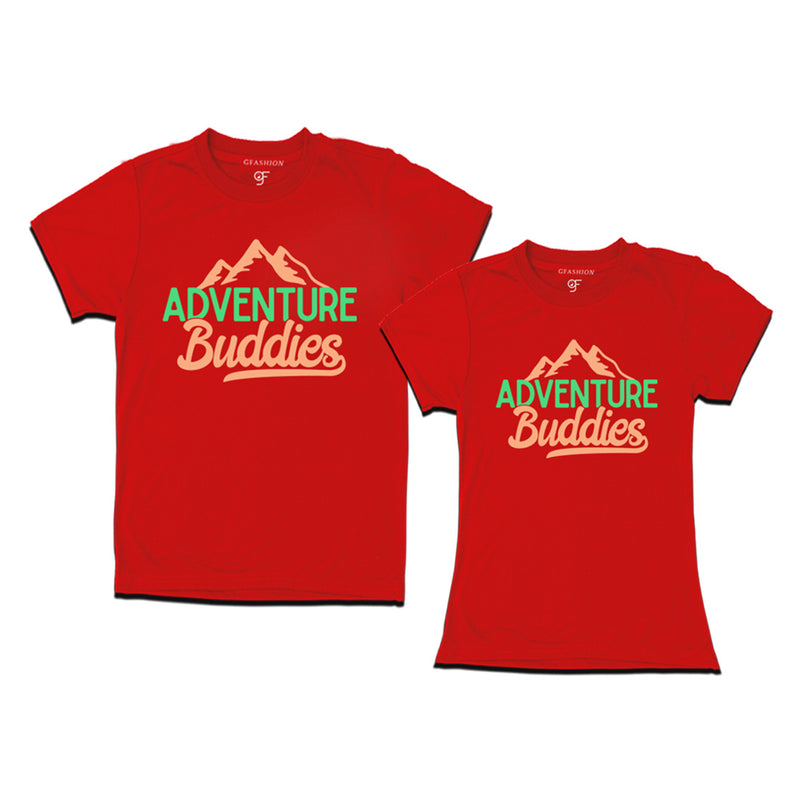 Adventure Buddies T-shirts in Red Color available @ gfashion.jpg