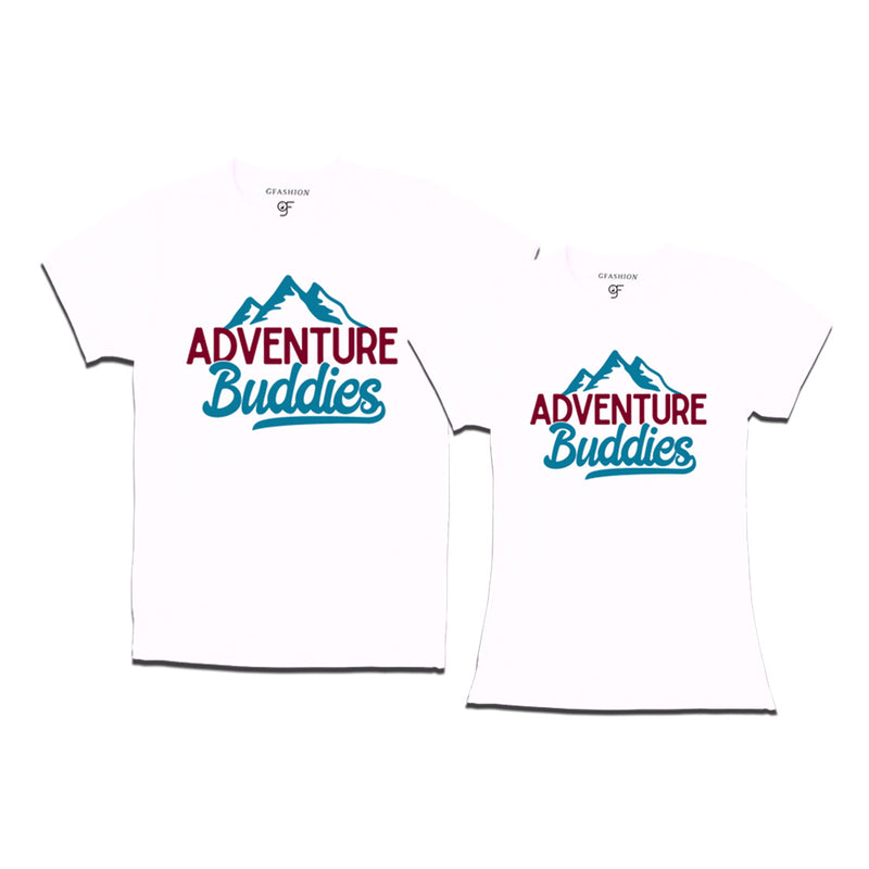Adventure Buddies T-shirts in White Color available @ gfashion.jpg