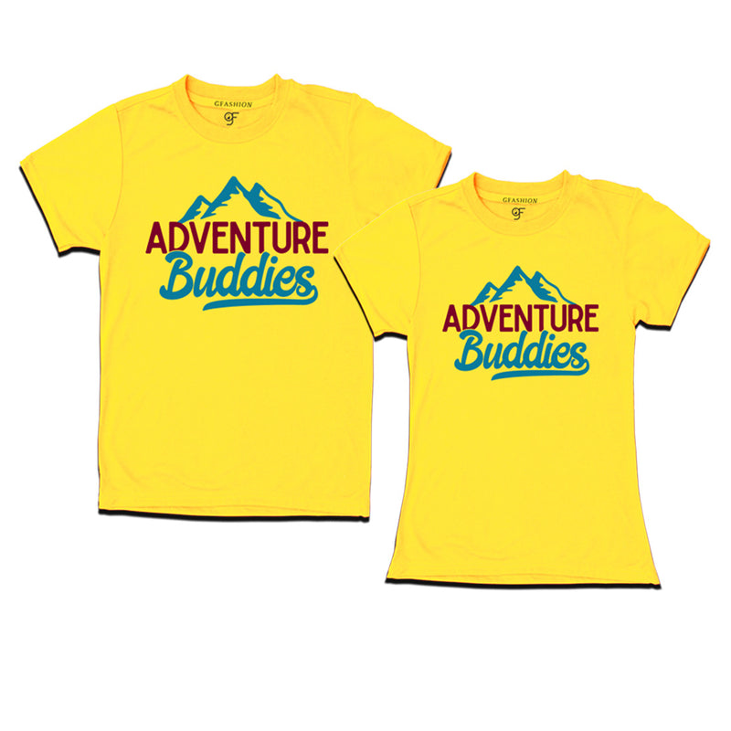 Adventure Buddies T-shirts in Yellow Color available @ gfashion.jpg