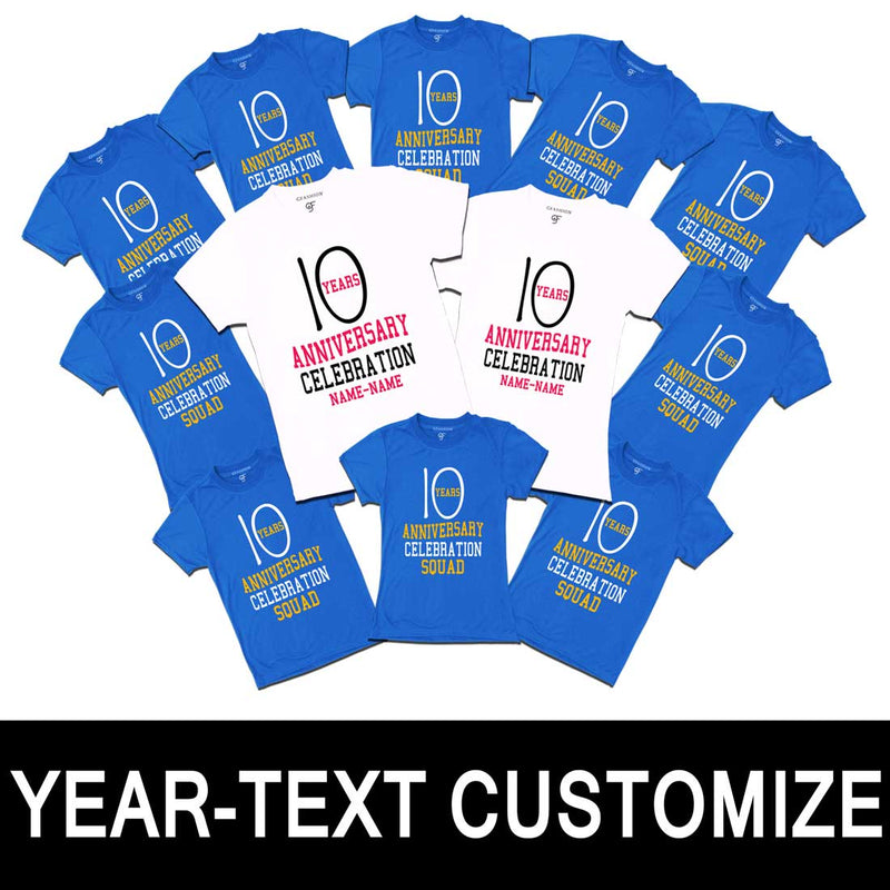 Anniversary Celebration Customized T-shirts-Blue-gfashion