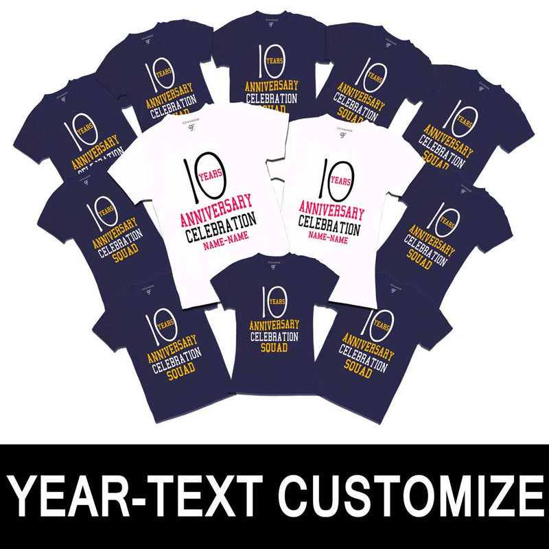 Anniversary Celebration Customized T-shirts-Navy-gfashion
