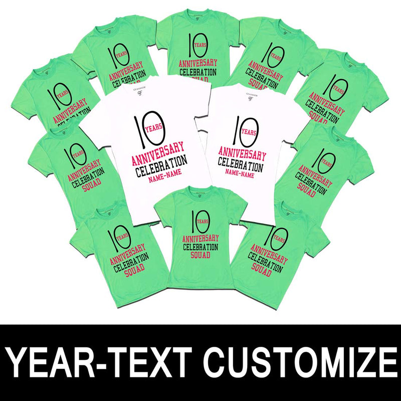 Anniversary Celebration Customized T-shirts-Pista Green-gfashion