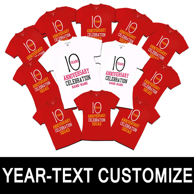 Anniversary Celebration Customized T-shirts-Red-gfashion