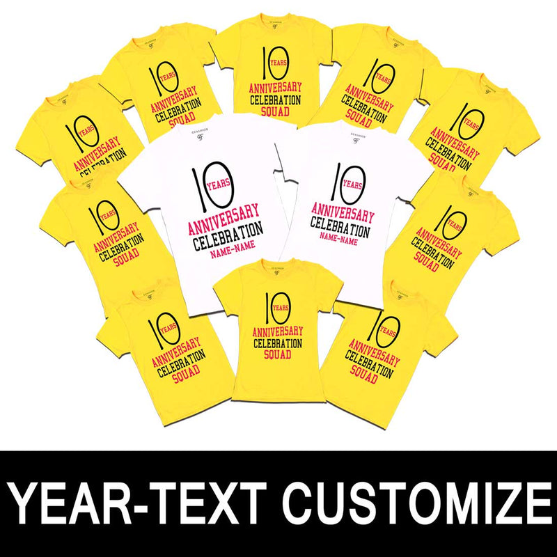 Anniversary Celebration Customized T-shirts-Yellow-gfashion