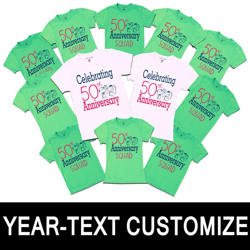 Anniversary Squad Customized T-shirts-Pista Green-gfashion