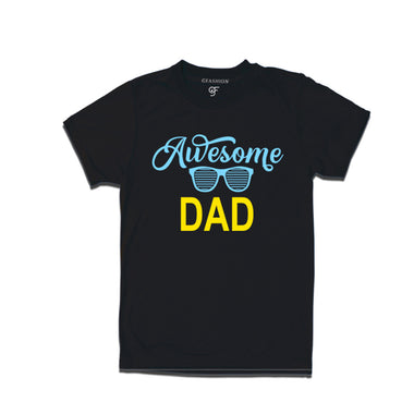 Awesome dad Tees-Black