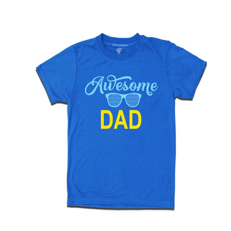 Awesome dad Tees-Blue