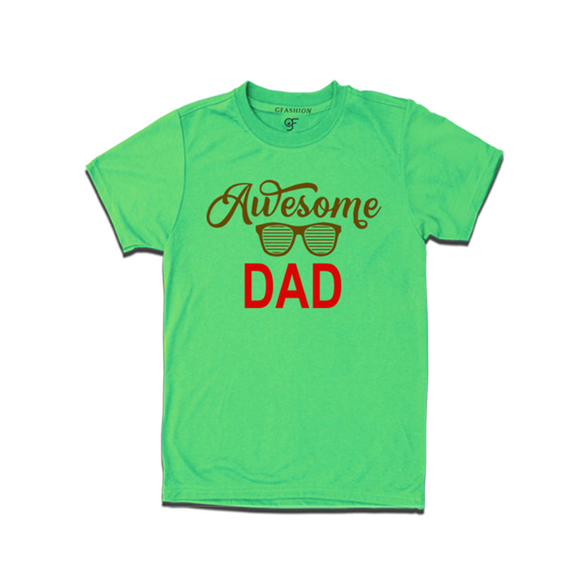 Awesome dad Tees-Pista Green