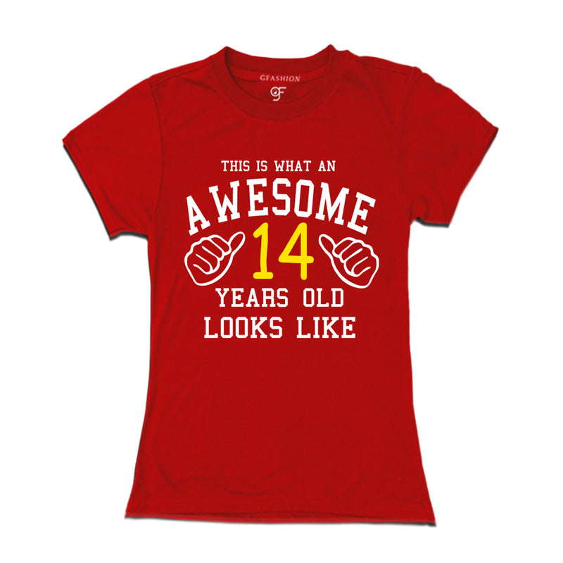 Awesome 14th Year Old Looks Like Sister T-shirt-Red-gfashion