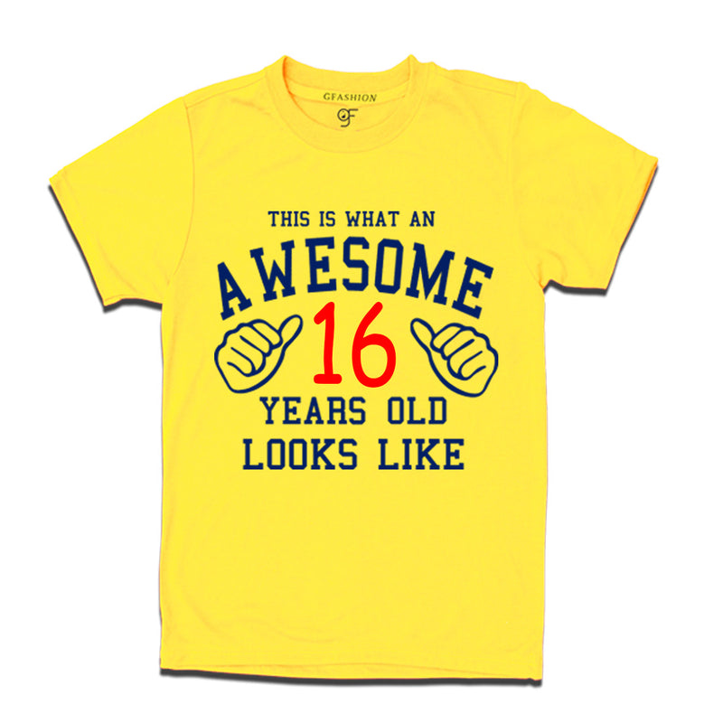 Awesome 16th Year Old Looks Like Brother T-shirt-Yellow-gfashion 